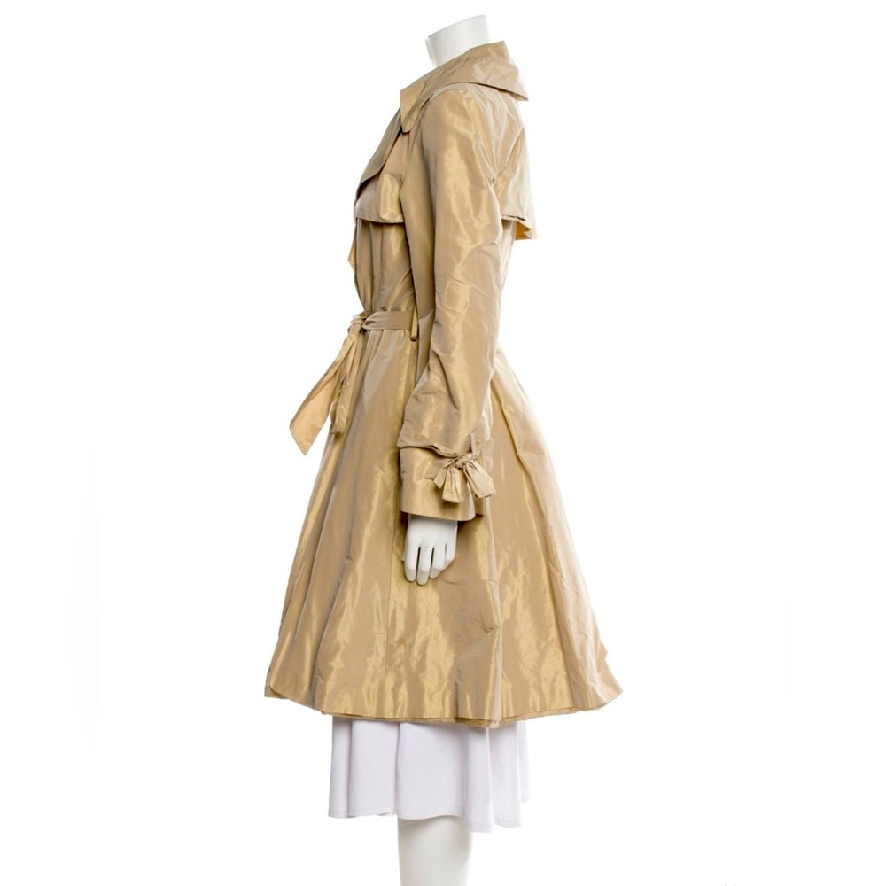 BURBERRY LONDON McKayla Metallic Gold Trench Coat Belted UK 6 / US 4 - Picture 5 of 16